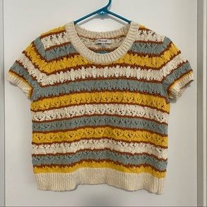 Madewell BOHO knit sweater crop top xxs-m